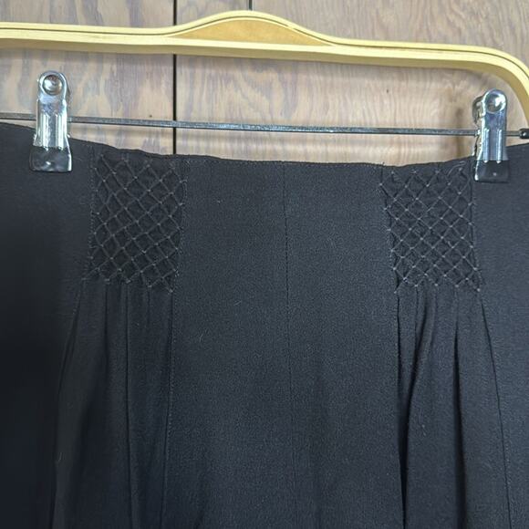 Vintage NWT Umberto Ginocchietti Black Lined Culottes Long Pants - Picture 3 of 7